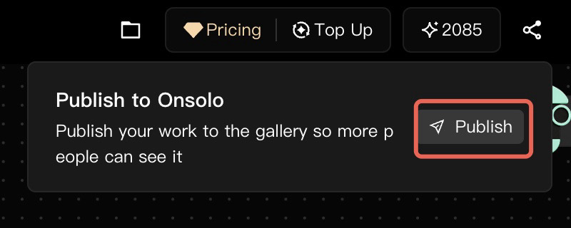 Publish to OnSolo button highlighted